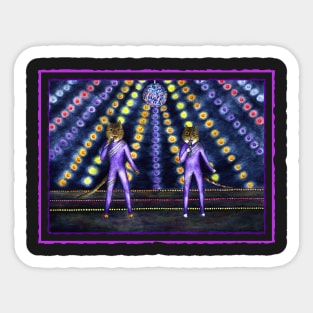 disco cats Sticker